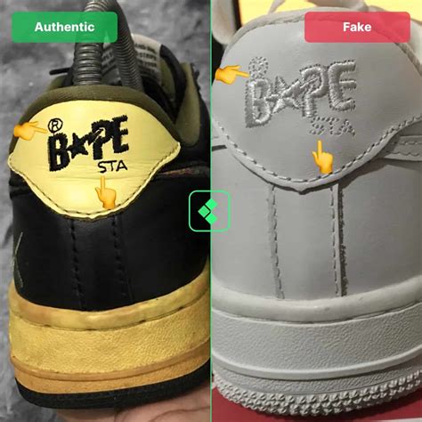 bape shoes real vs fake